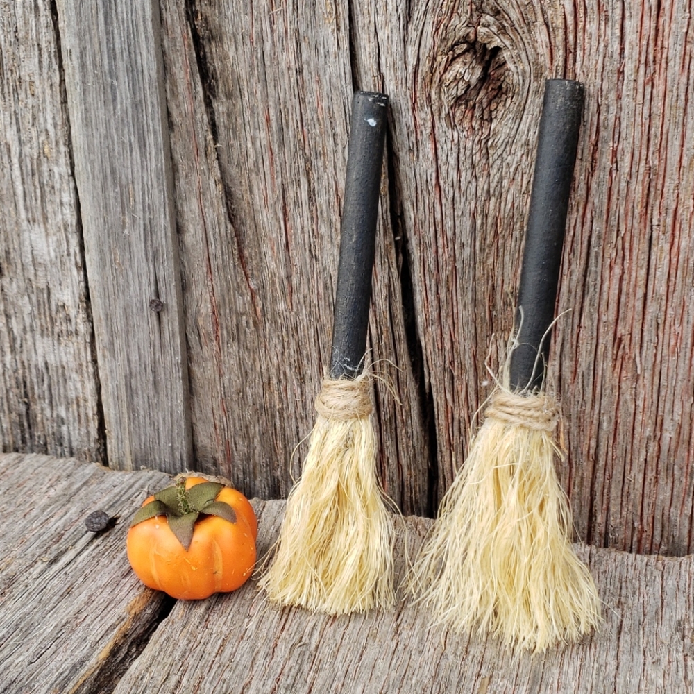 Mini fall  broom  rustic table top decor